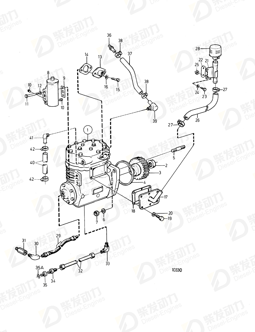 VOLVO Compressor, exch 3803136 Drawing